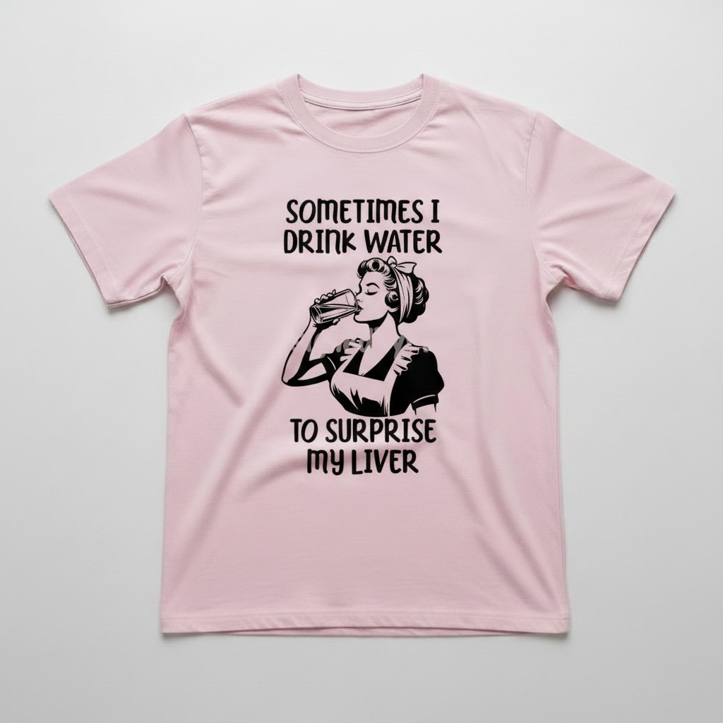 SOMETIMES I DRINK WATER TO SUPRISE MY LIVER T-SHIRT
