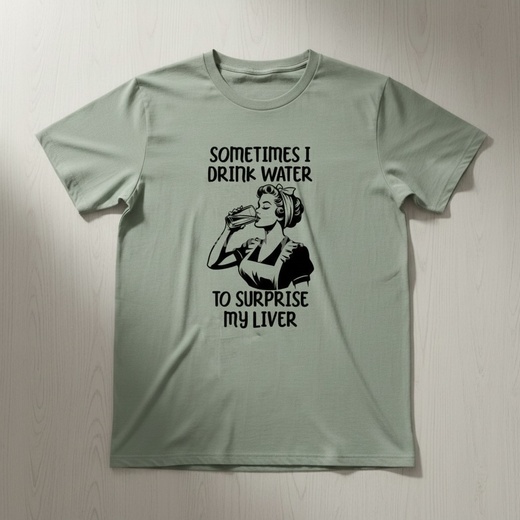 SOMETIMES I DRINK WATER TO SUPRISE MY LIVER T-SHIRT