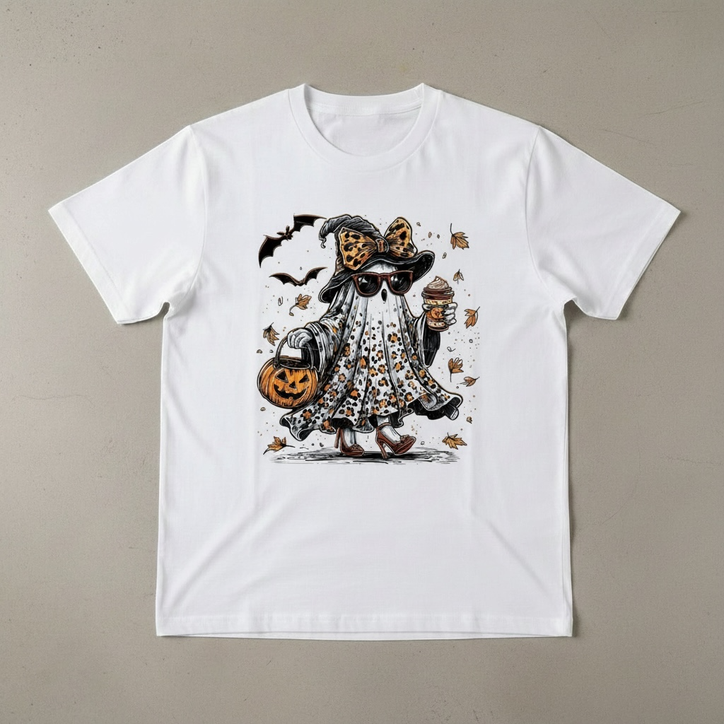 ADORABLE LEOPARD GHOST T-SHIRT