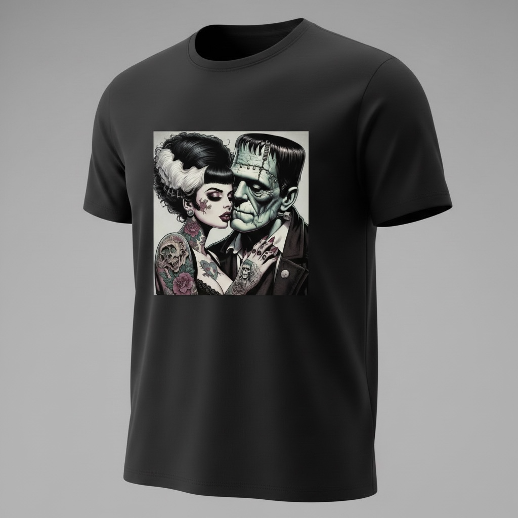 FRANKENSTEIN AND BRIDE T-SHIRT