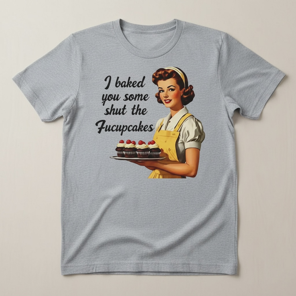"I BAKED YOU SOME SHUT THE FUCKUPCAKES" T-SHIRT