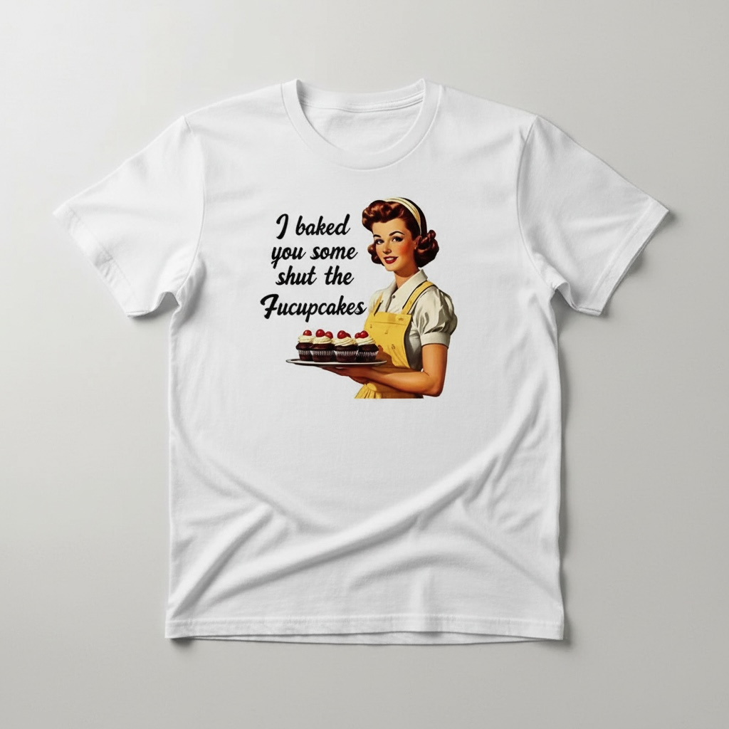 "I BAKED YOU SOME SHUT THE FUCKUPCAKES" T-SHIRT