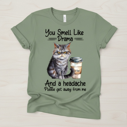 "YOU SMELL LIKE DRAMA AND A HEADACHE" T-SHIRT