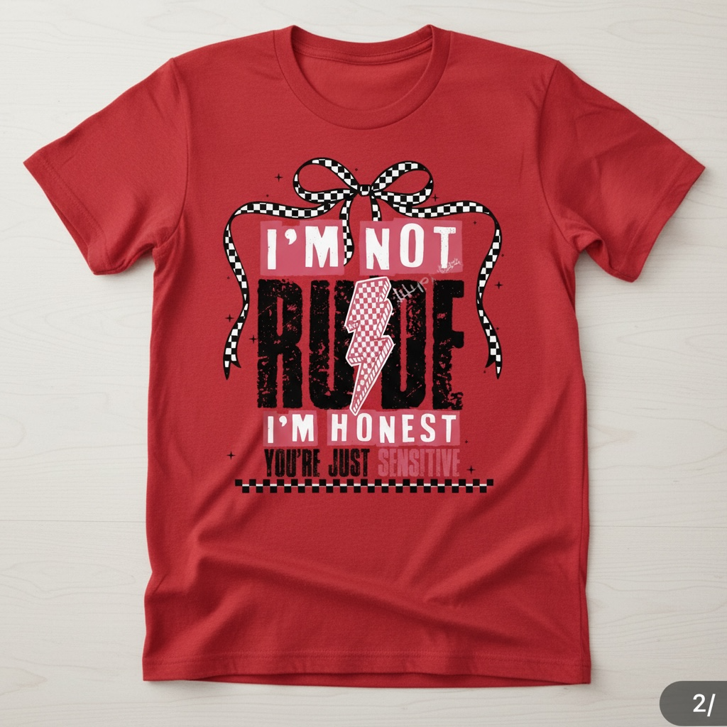 "I'M NOT RUDE" T-SHIRT