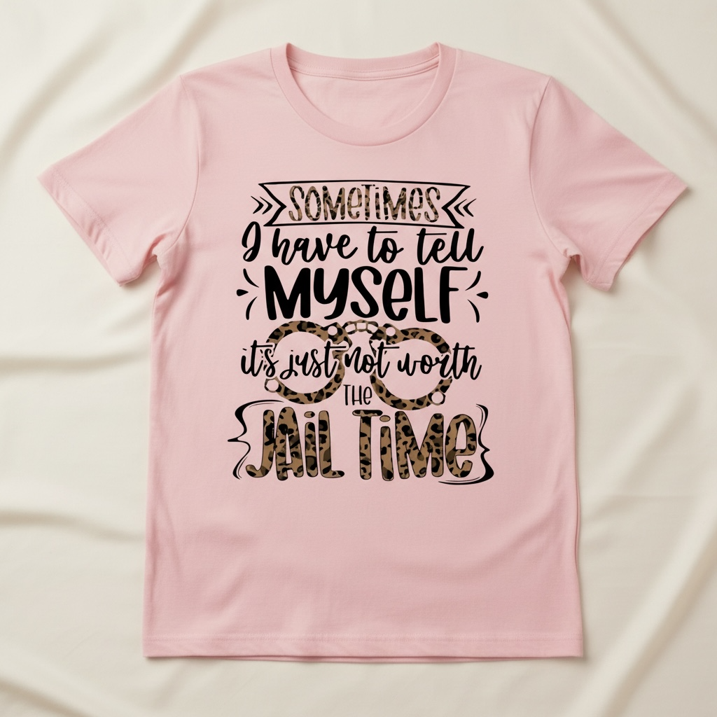 "SOMETIMES I HAVE TO TELL MYSELF IT'S NOT WORTH JAIL TIME" T-SHIRT