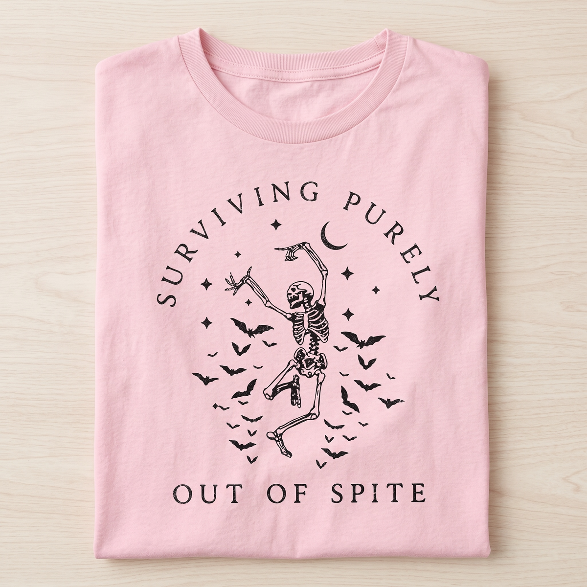 SURVIVING PURELY OUT OF SPITE T-SHIRT
