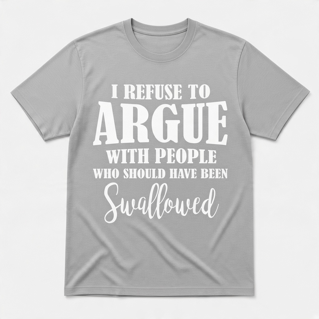 I Refuse to Argue Sarcastic Slogan Graphic T-Shirt