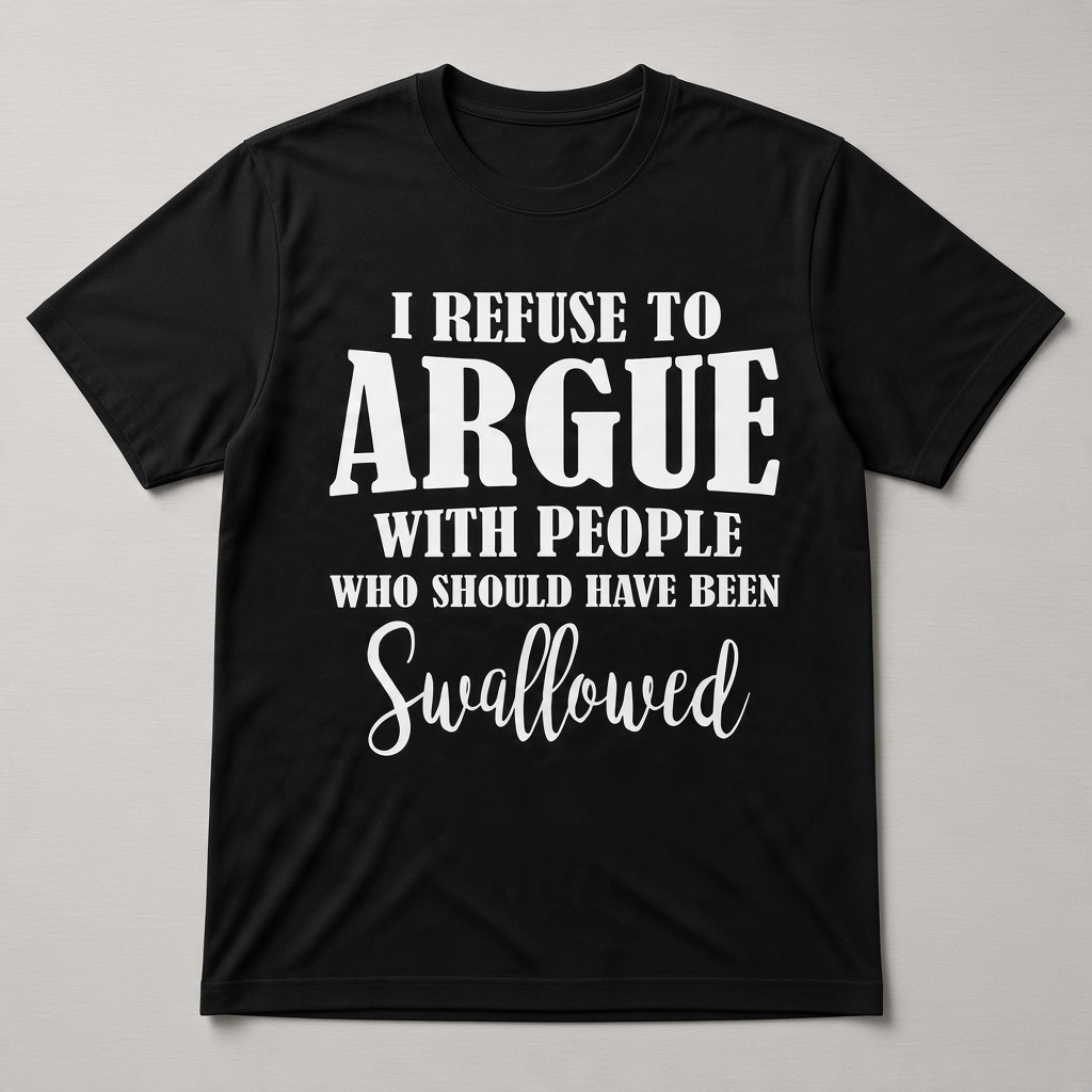 I Refuse to Argue Sarcastic Slogan Graphic T-Shirt
