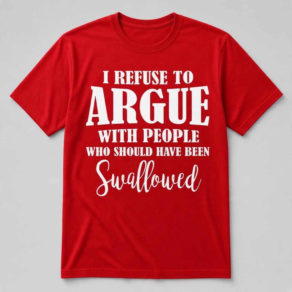 I Refuse to Argue Sarcastic Slogan Graphic T-Shirt