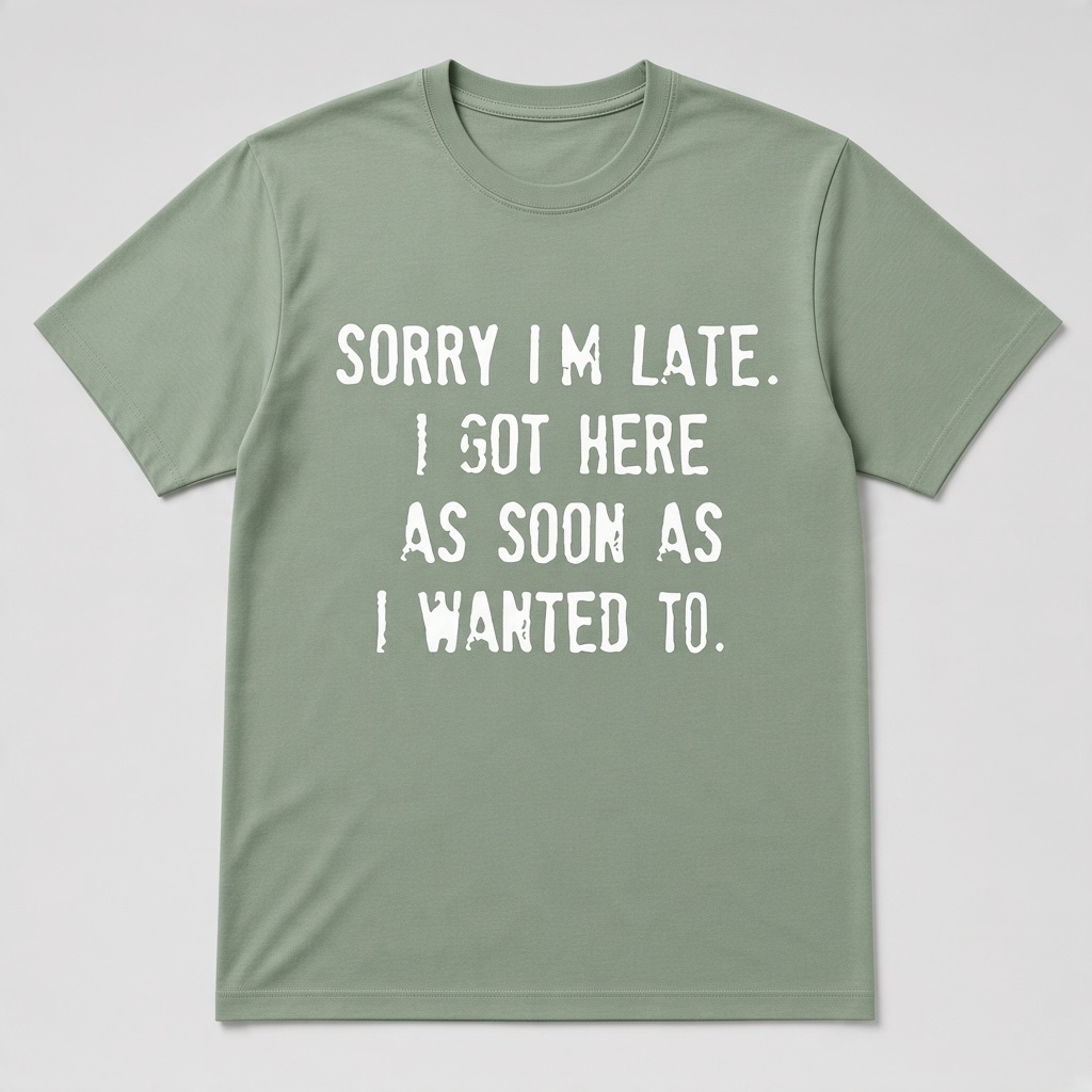 Sorry I'm Late I Got Here As Soon As I Wanted To Graphic T-Shirt