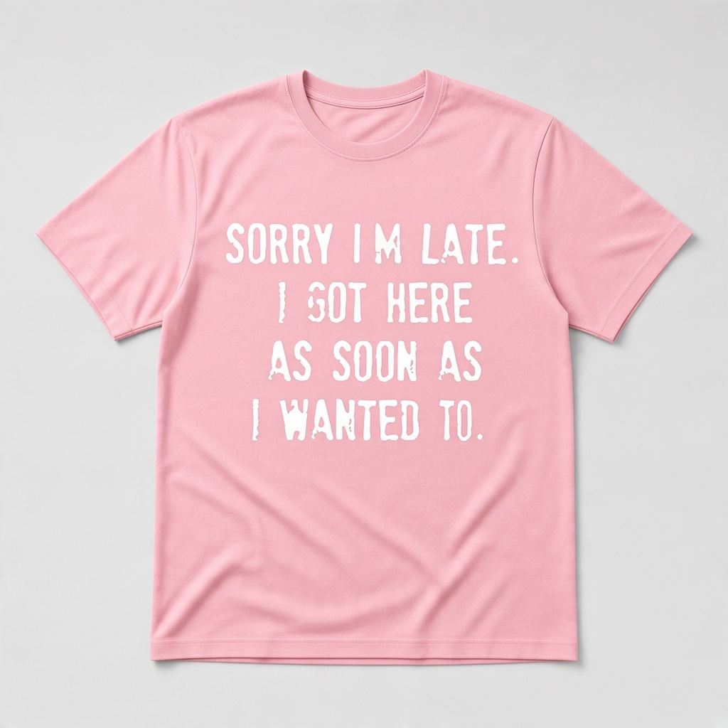 Sorry I'm Late I Got Here As Soon As I Wanted To Graphic T-Shirt