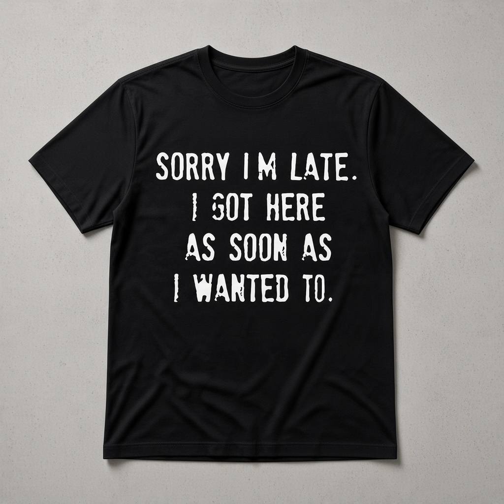 Sorry I'm Late I Got Here As Soon As I Wanted To Graphic T-Shirt