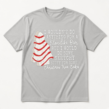 Funny Christmas Tree Cakes T-Shirt – Sketchy Stuff Holiday Graphic Tee