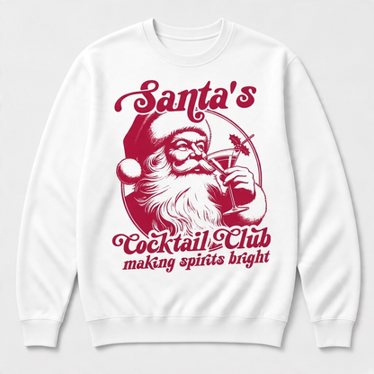 Santa’s Cocktail Club Christmas Sweatshirt – Making Spirits Bright