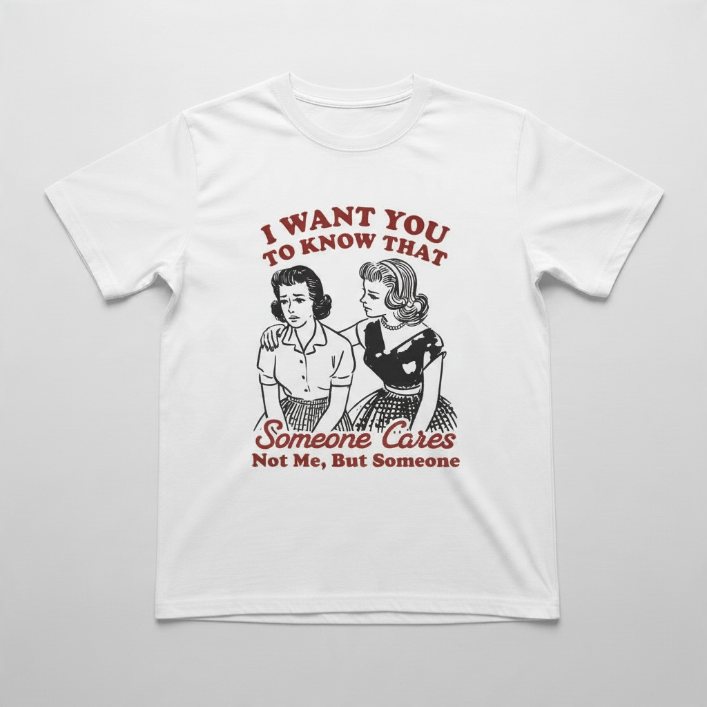 Someone Cares Not Me But Someone Retro Graphic T-Shirt